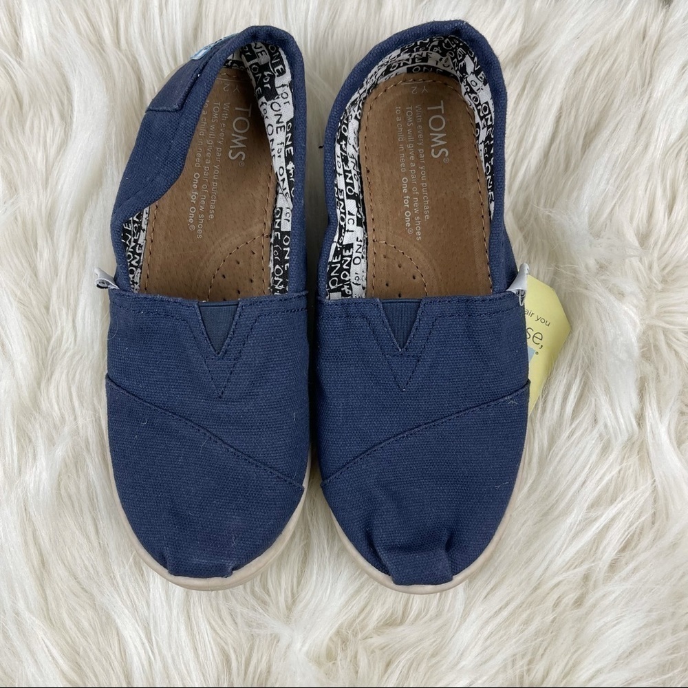Youth Toms Blue Alpargata Slip On Shoes 2 US - Picture 8 of 8